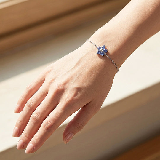 Birthstone Flower Chain Bracelet | Luxe6801