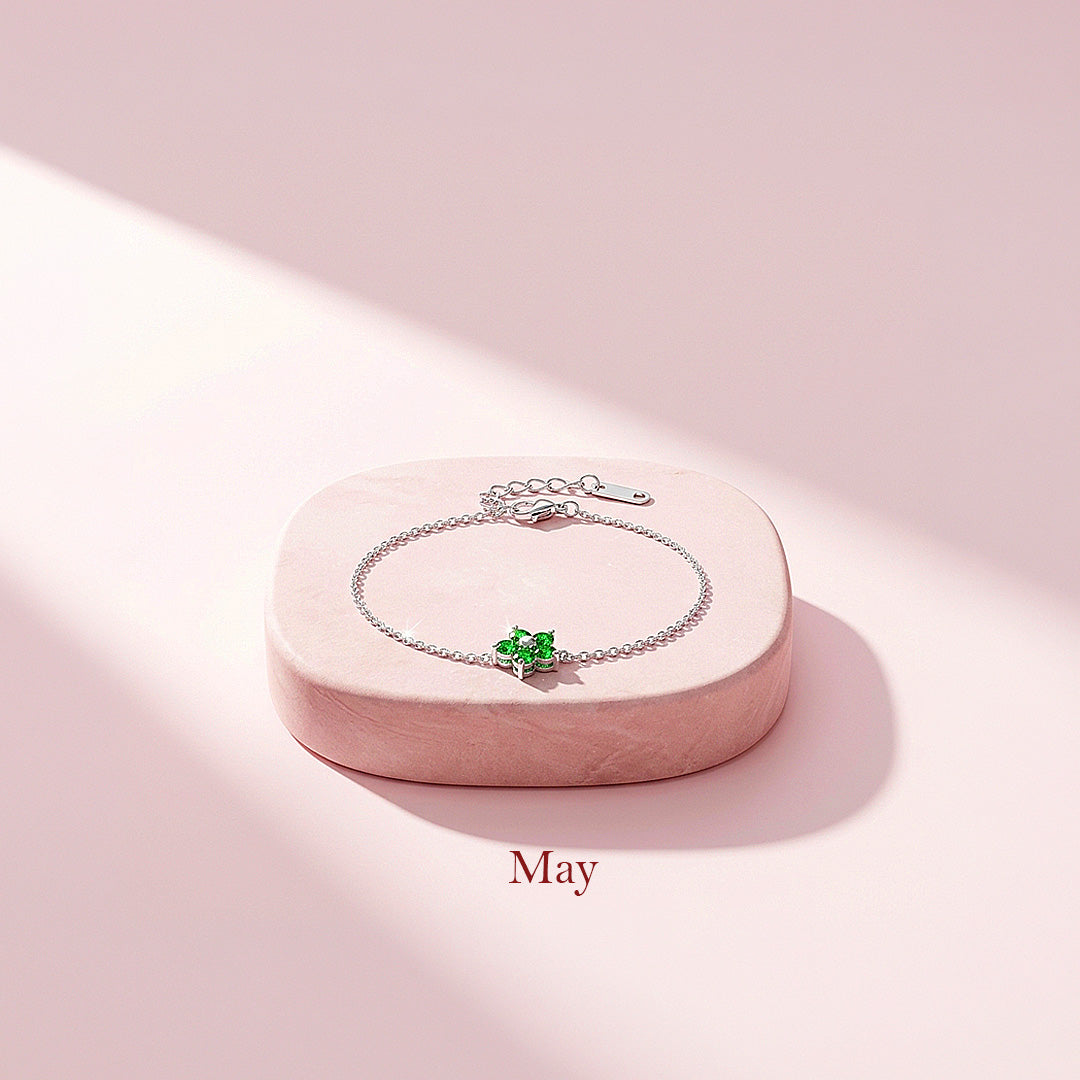 Birthstone Flower Chain Bracelet | Luxe6801
