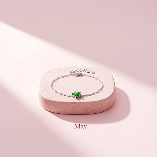 Birthstone Flower Chain Bracelet | Luxe6801
