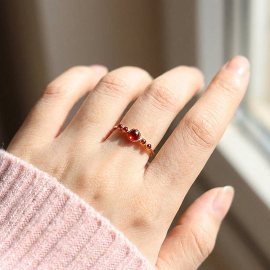 Elysia Bezel-Set Crimson Five-Stone | Women&