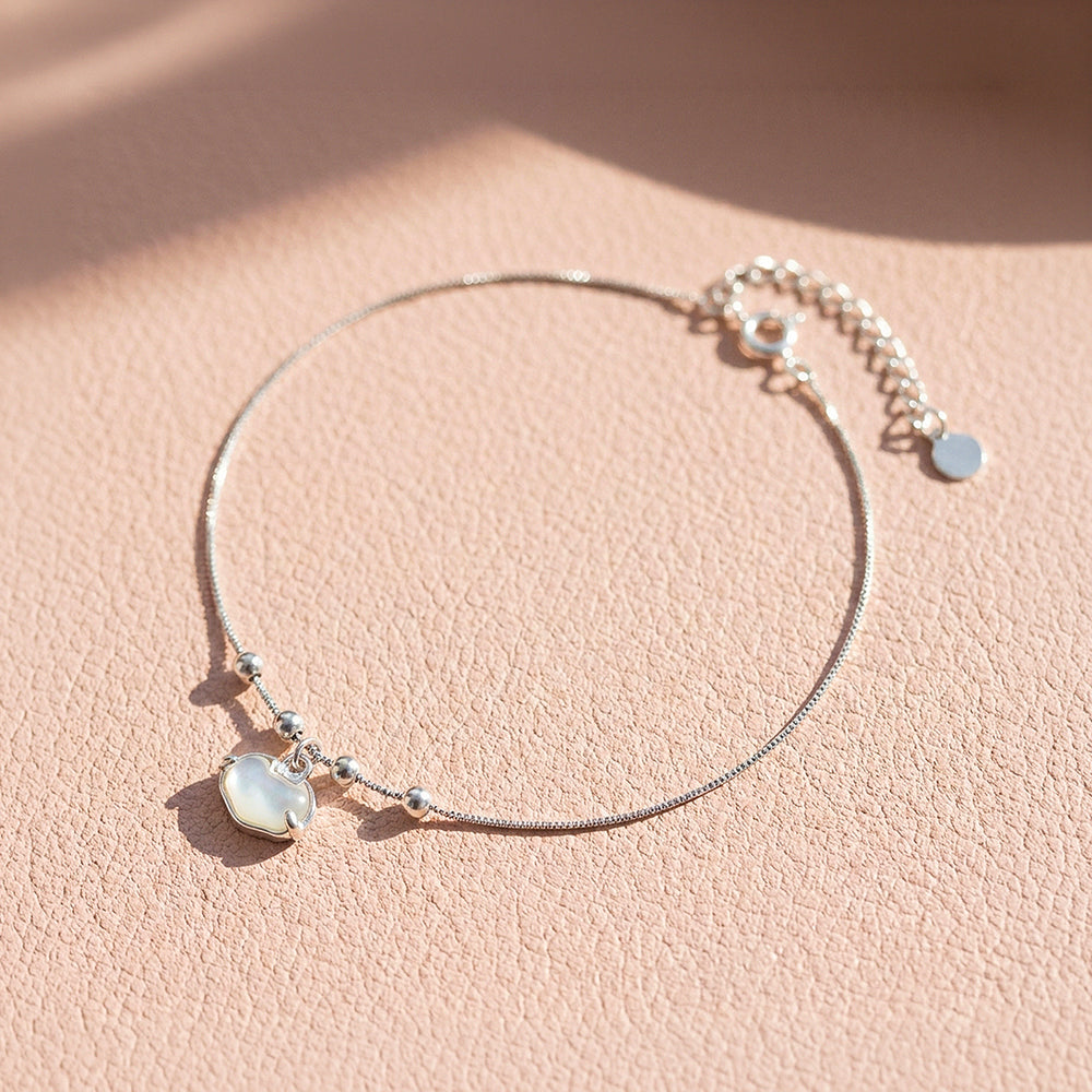 Luminous Heart & Beaded Station | Anklet | Luxe9208