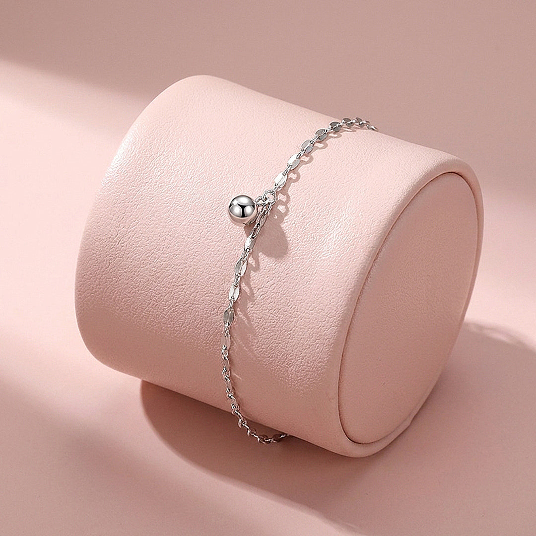 Mini Bead Charm &amp; Sequined Chain | Anklet | Luxe9245