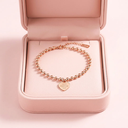 Heart Charm Bead Chain | Anklet | Luxe9261