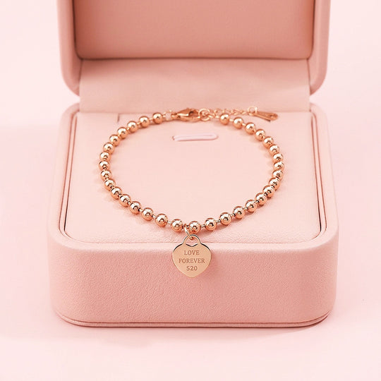 Heart Charm Bead Chain | Anklet | Luxe9261