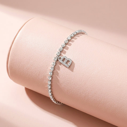 Customizable Initial Tennis | Anklet | Luxe9275