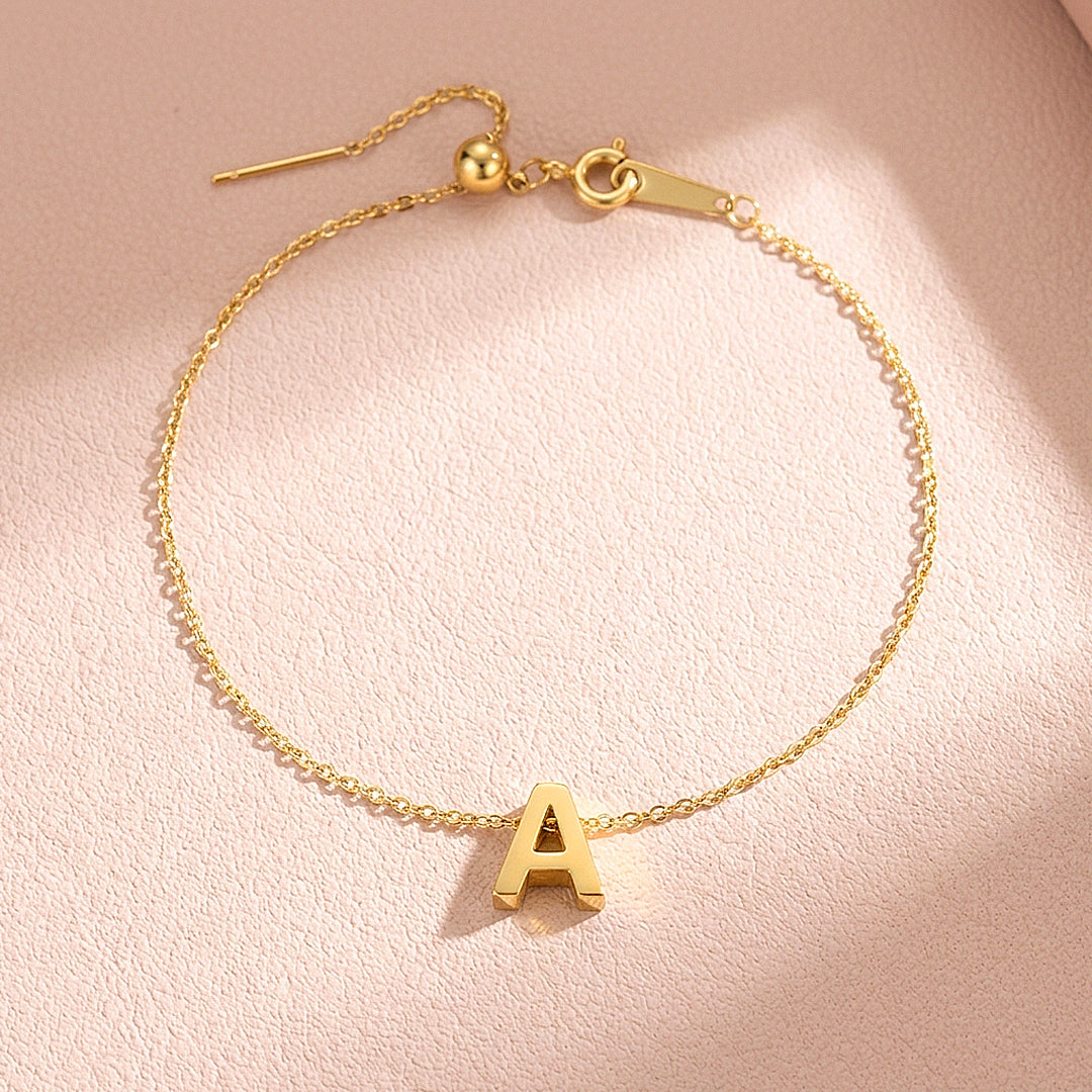 Customizable Initial Slider | Anklet | Luxe9277