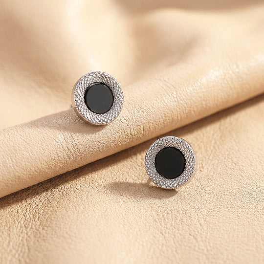 Textured Round Stud | Men&