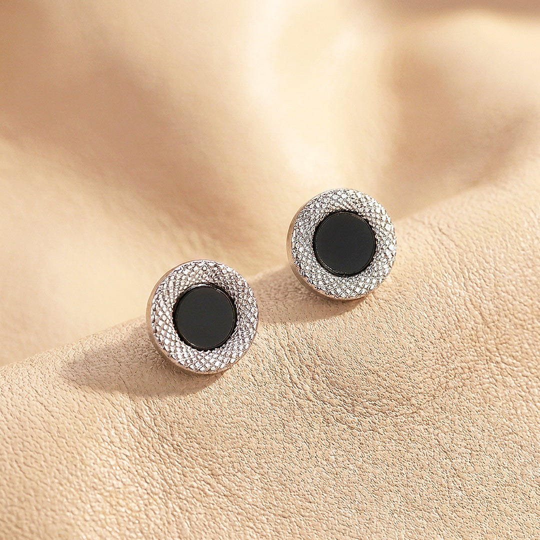Textured Round Stud | Men&