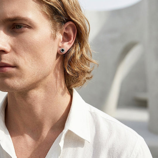 Textured Round Stud | Men&