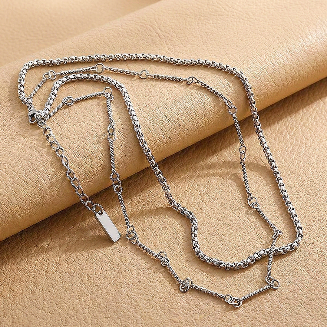 Layered Box &amp; Twisted Link | Men&