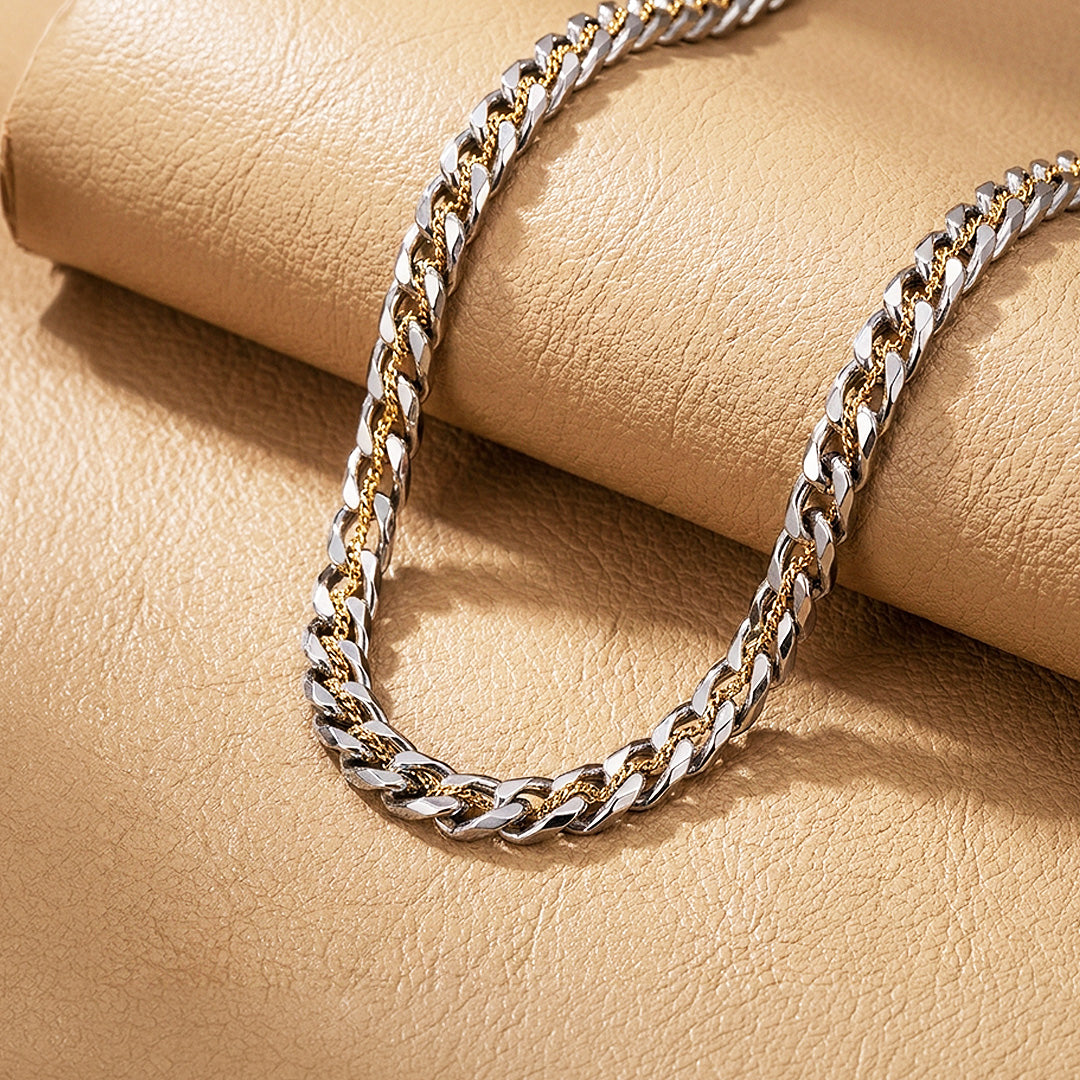 Two-Tone Cuban Link &amp; Rope Chain | Men&