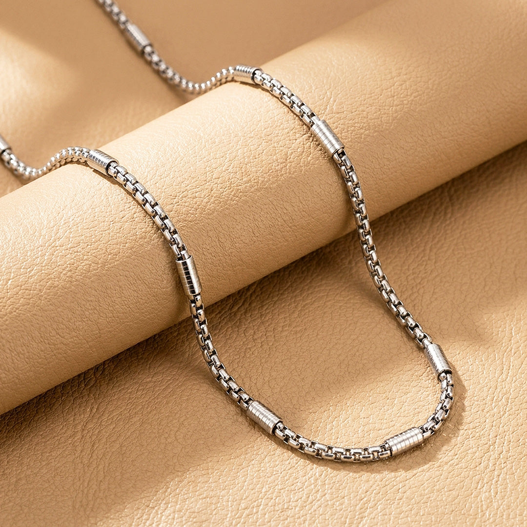 Box Link &amp; Tube Bead Chain | Men&