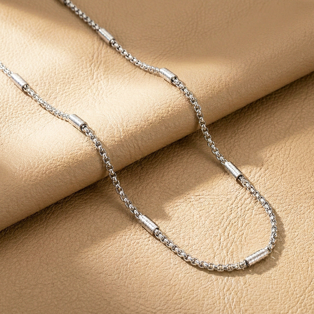 Box Link &amp; Tube Bead Chain | Men&