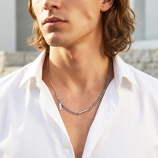 Y-Drop Bar Pendant | Men&