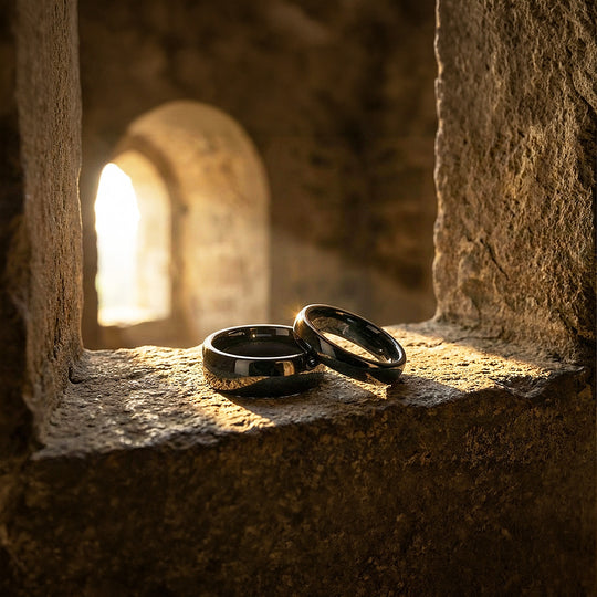 Magnate | Tungsten Couple Rings | Black Wedding Bands