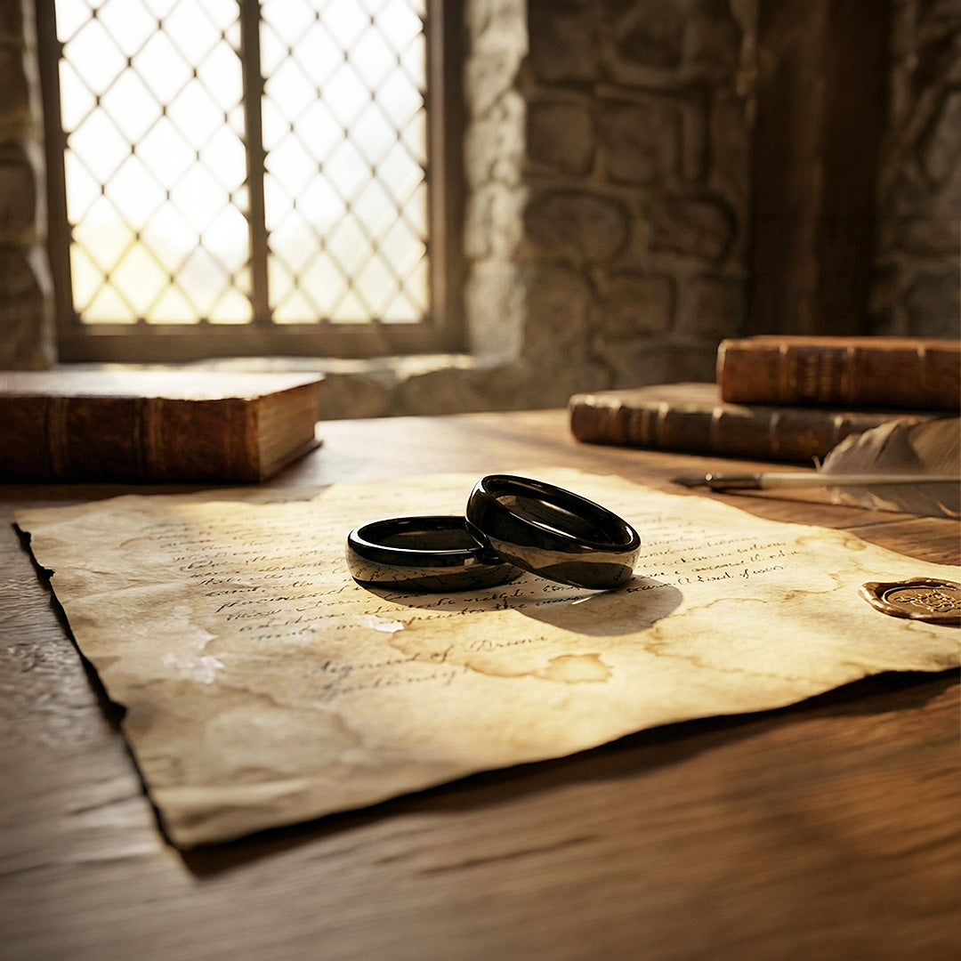 Magnate | Tungsten Couple Rings | Black Wedding Bands