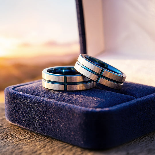 Niche | Tungsten Couple Rings | Silver Wedding Bands