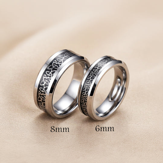 Nirvana | Tungsten Couple Rings | Silver Wedding Bands