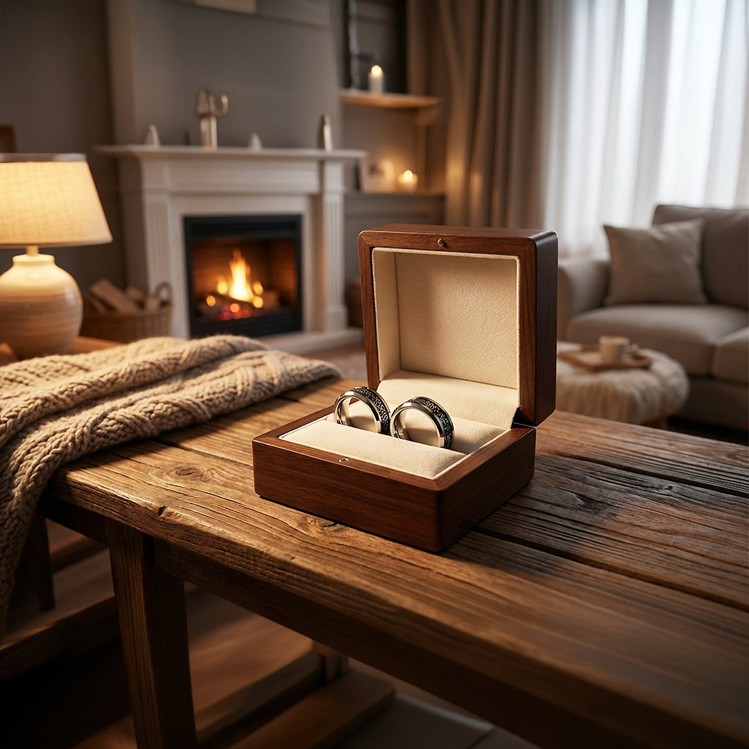 Nirvana | Tungsten Couple Rings | Silver Wedding Bands