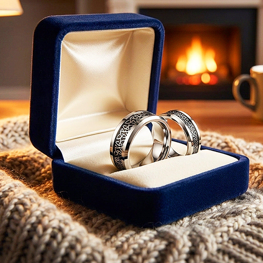 Nirvana | Tungsten Couple Rings | Silver Wedding Bands