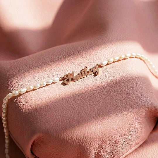 Pearl Name Necklace | Personalised Necklace | Nova1042
