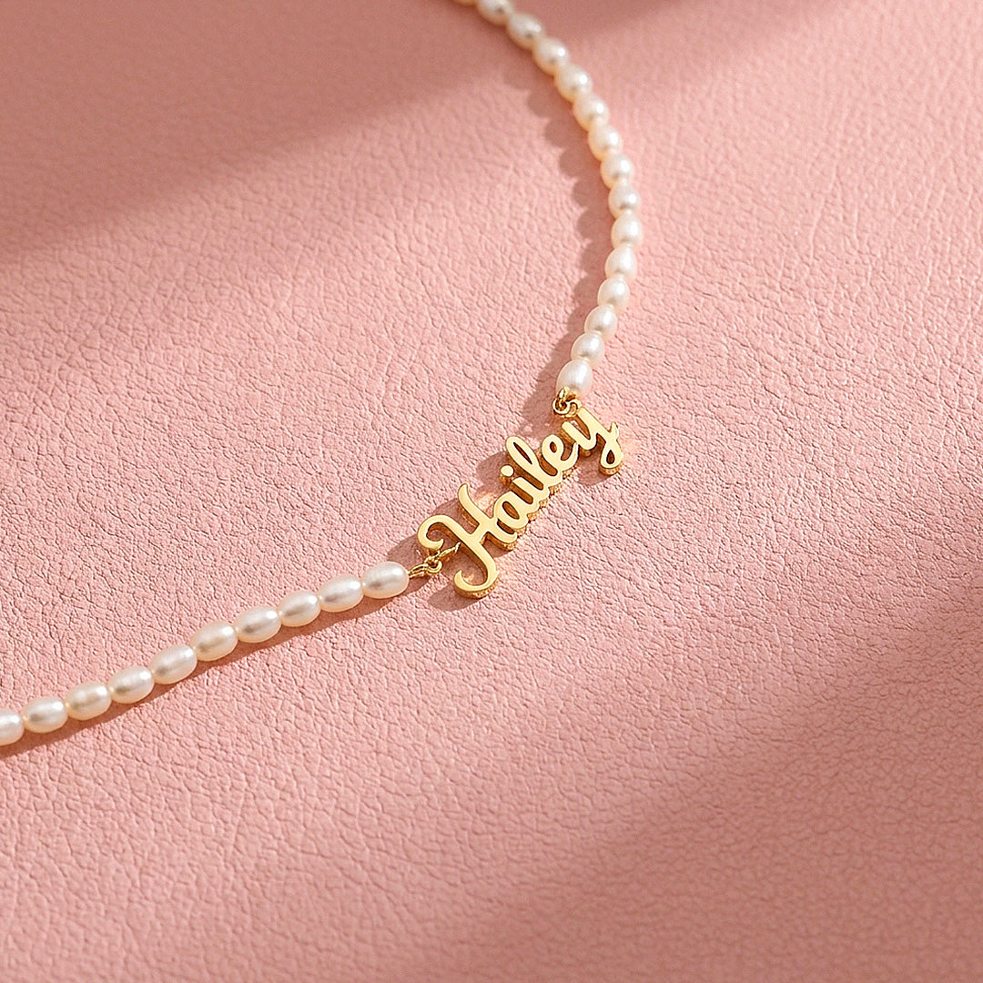 Pearl Name Necklace | Personalised Necklace | Nova1042