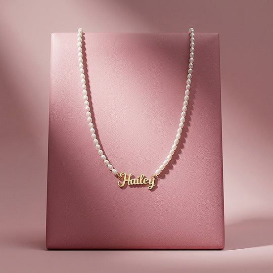 Pearl Name Necklace | Personalised Necklace | Nova1042