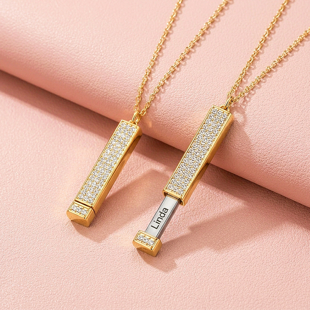 Secret Message Bar Necklace | Personalised Necklace | Nova1044