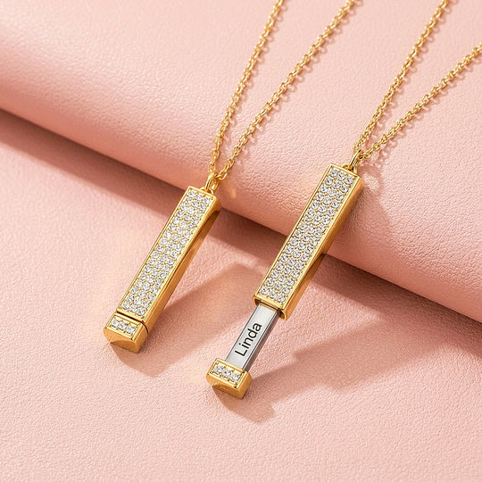 Secret Message Bar Necklace | Personalised Necklace | Nova1044