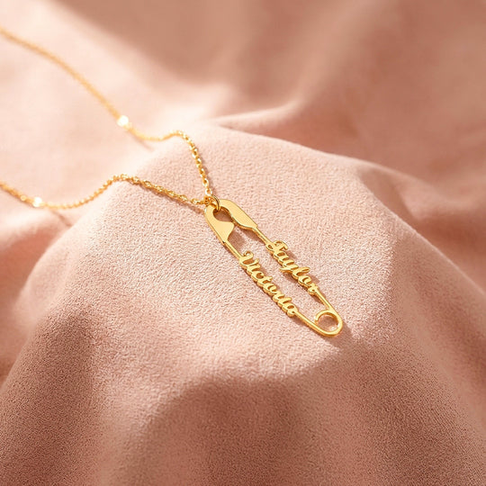 Safety Pin Necklace | Personalised Necklace | Nova1047
