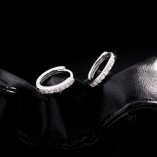 Prm8101: The Moissanite Pave Huggie Hoops