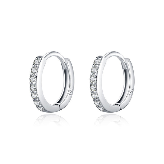 Prm8101: The Moissanite Pave Huggie Hoops