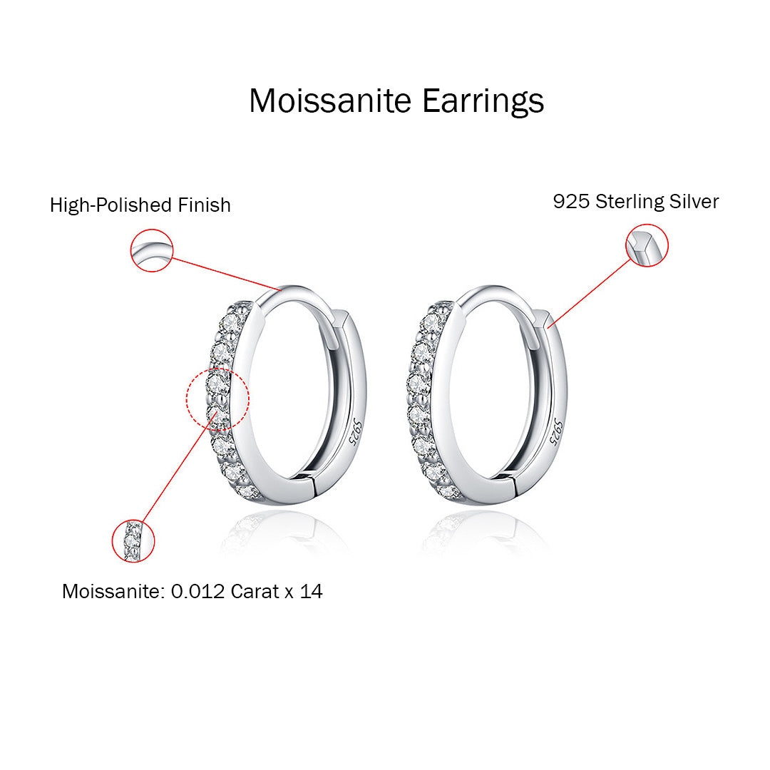 Prm8101: The Moissanite Pave Huggie Hoops