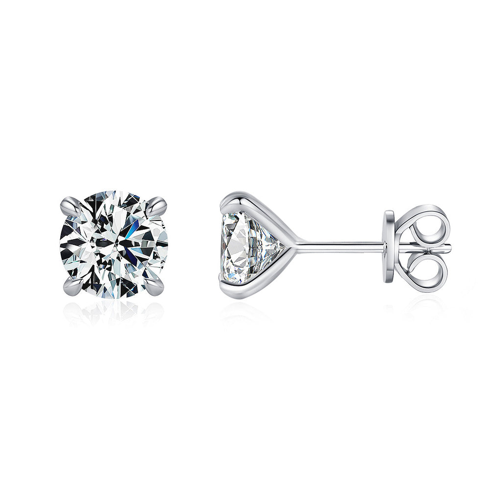 Prm8102: The Moissanite Solitaire Stud Earrings