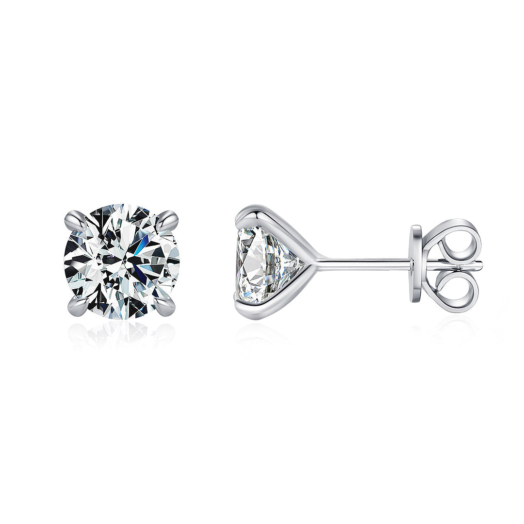 Prm8102: The Moissanite Solitaire Stud Earrings