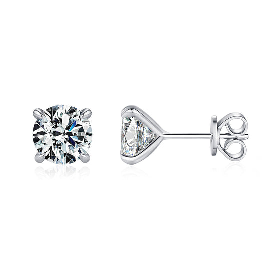 Prm8102: The Moissanite Solitaire Stud Earrings