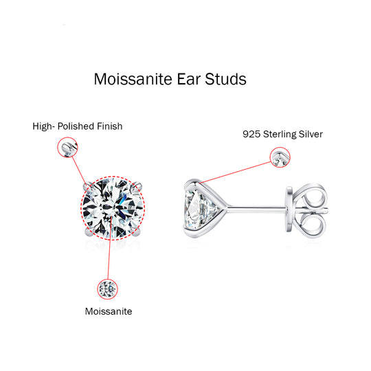 Prm8102: The Moissanite Solitaire Stud Earrings