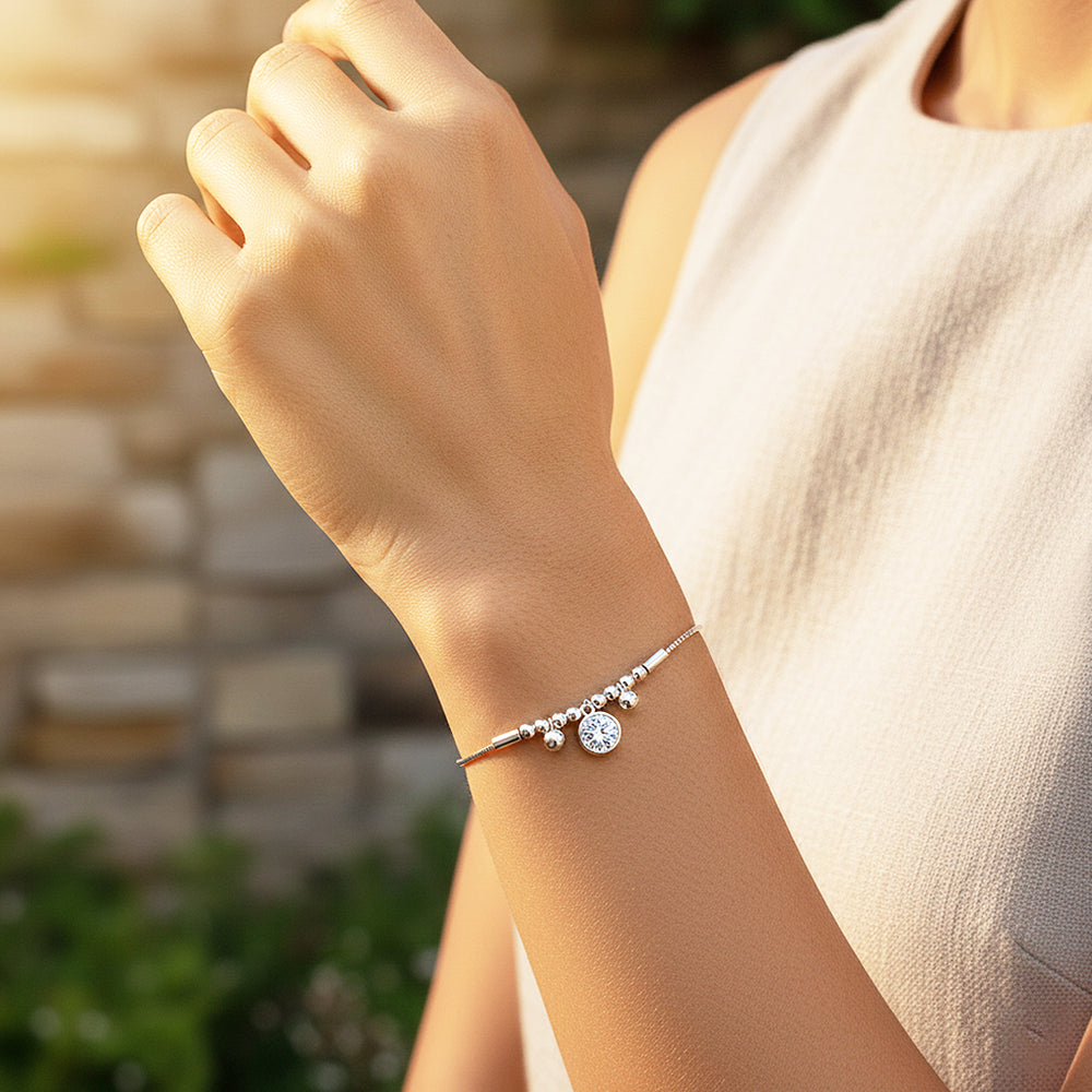 Bezel Geometric Charm Bracelet | Moissanite | Prm9163 - Bracelets | Singapore Jewellery, Wedding Rings & Gifts | Same Day Delivery | Tiara.com.sg