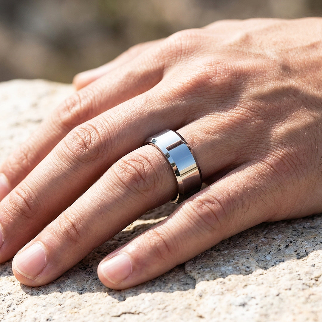 Paladin Polished Tungsten Carbide Ring - Ring | Singapore Jewellery, Wedding Rings &amp; Gifts | Same Day Delivery | Tiara.com.sg