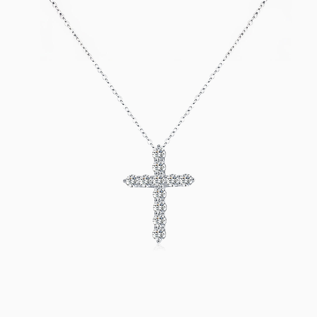 Prm2002: The Moissanite Eternal Cross Necklace