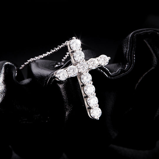 Prm2002: The Moissanite Eternal Cross Necklace