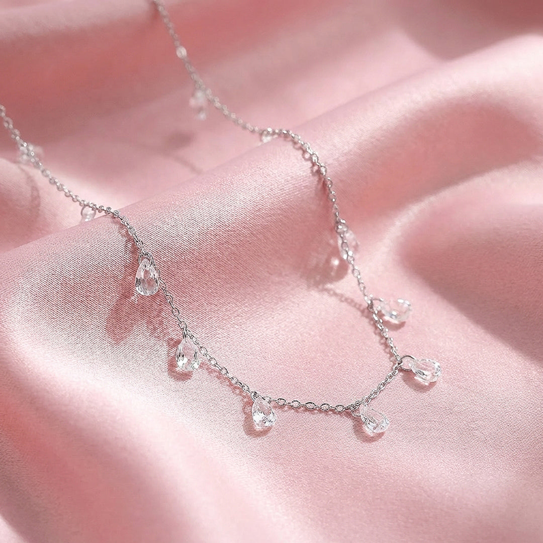 Teardrop Fringe Charm Necklace | Prm2011