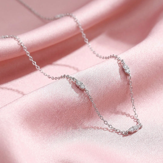 Horizontal Marquise Station Necklace | Prm2012