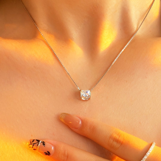 Prm2019 -  The Luxe Cushion Solitaire Necklace