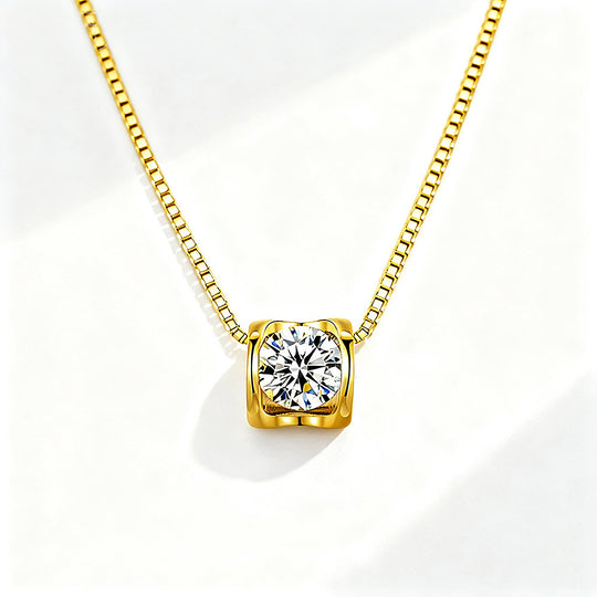 Prm2019 -  The Luxe Cushion Solitaire Necklace