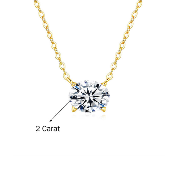 Prm2025 – The Oval Luxe Solitaire Necklace