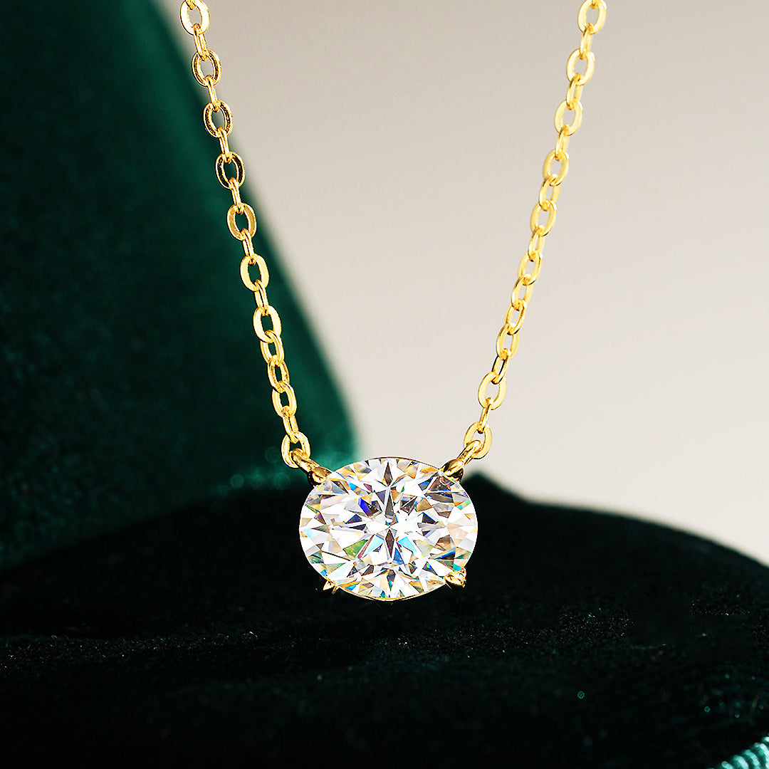 Prm2025 – The Oval Luxe Solitaire Necklace