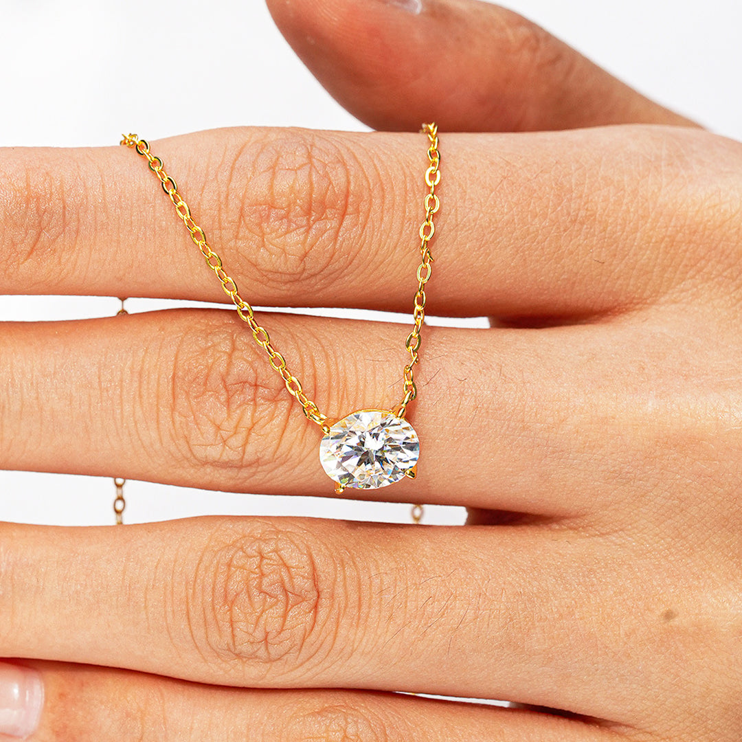 Prm2025 – The Oval Luxe Solitaire Necklace