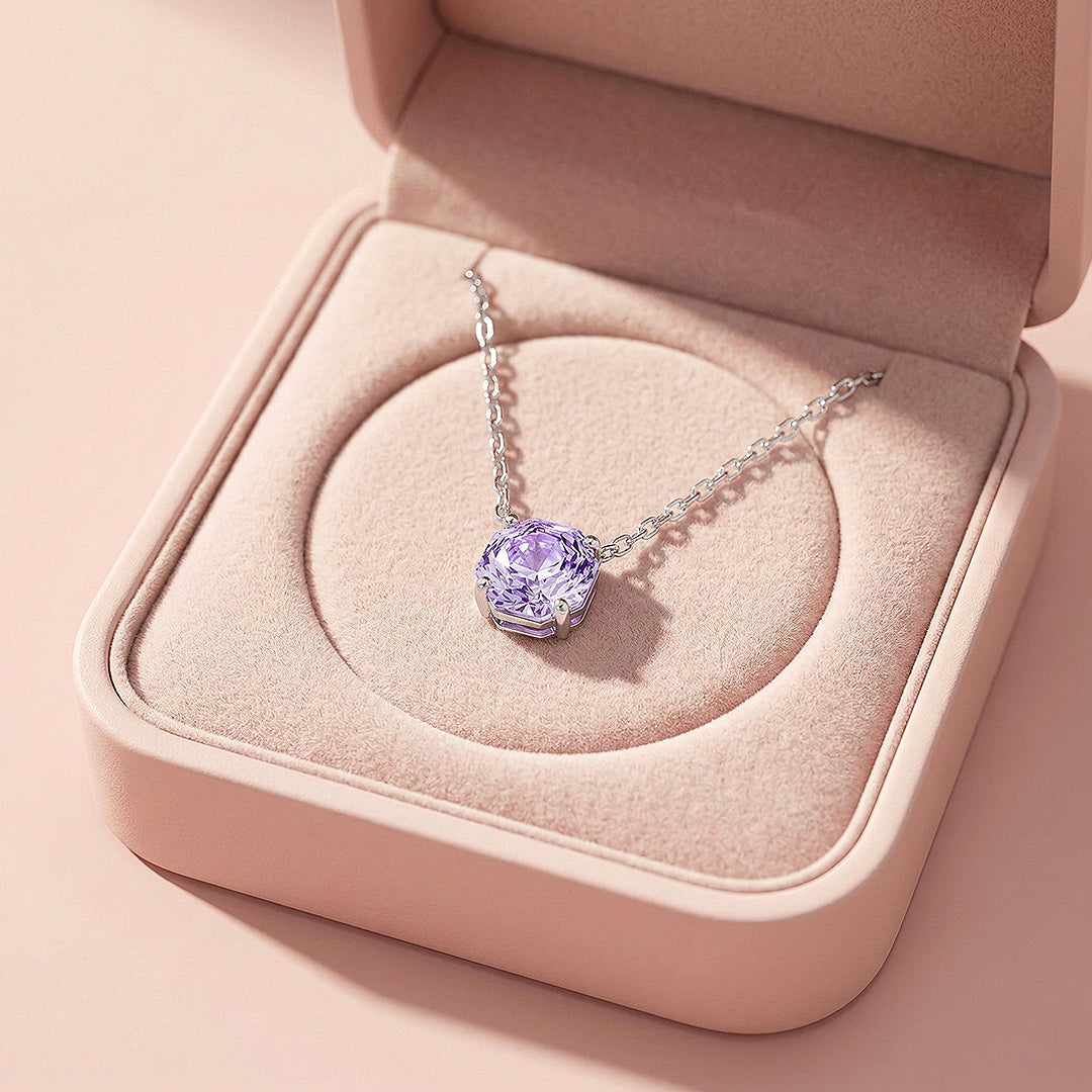 Solitaire Necklace | 925 Sterling Silver | Amethyst Rose-Cut | Prm2030 - Ring | Singapore Jewellery, Wedding Rings & Gifts | Same Day Delivery | Tiara.com.sg