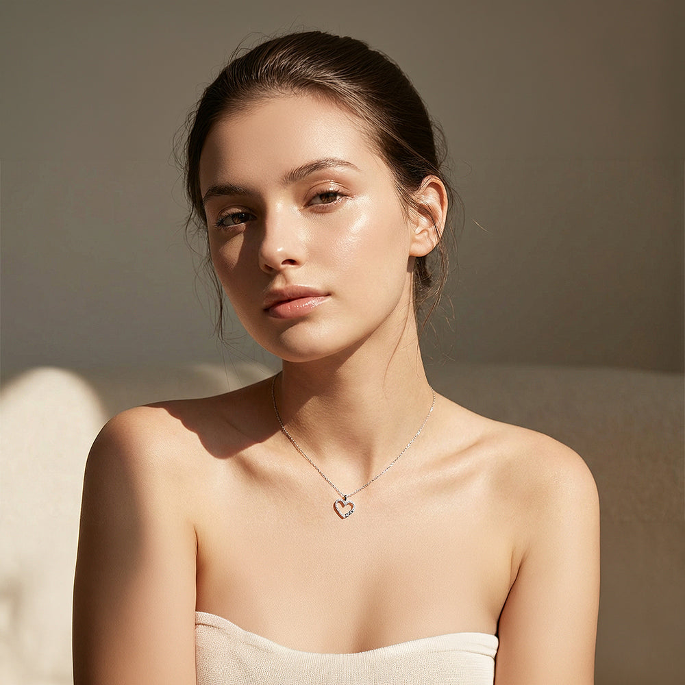 Infinity Heart Necklace | 925 Sterling Silver | Cubic Zirconia | Prm2033